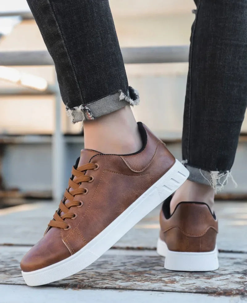 Zapatillas de Vestir de Cuero para Hombre Casual Estilo Británico