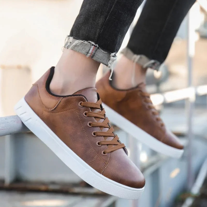 Zapatillas de Vestir de Cuero para Hombre Casual Estilo Británico