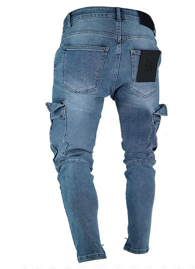 Pantalones Vaqueros Rotos de Hombre Ajustados