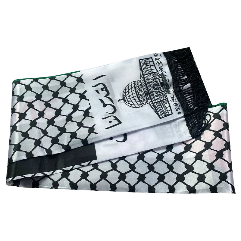 Pañuelo Satín Palestina 14x130 cm | Día Nacional y Shawl Oficial