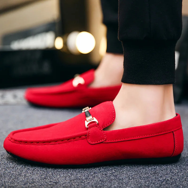 Mocasines de Ante para Hombre Planos Slips-On