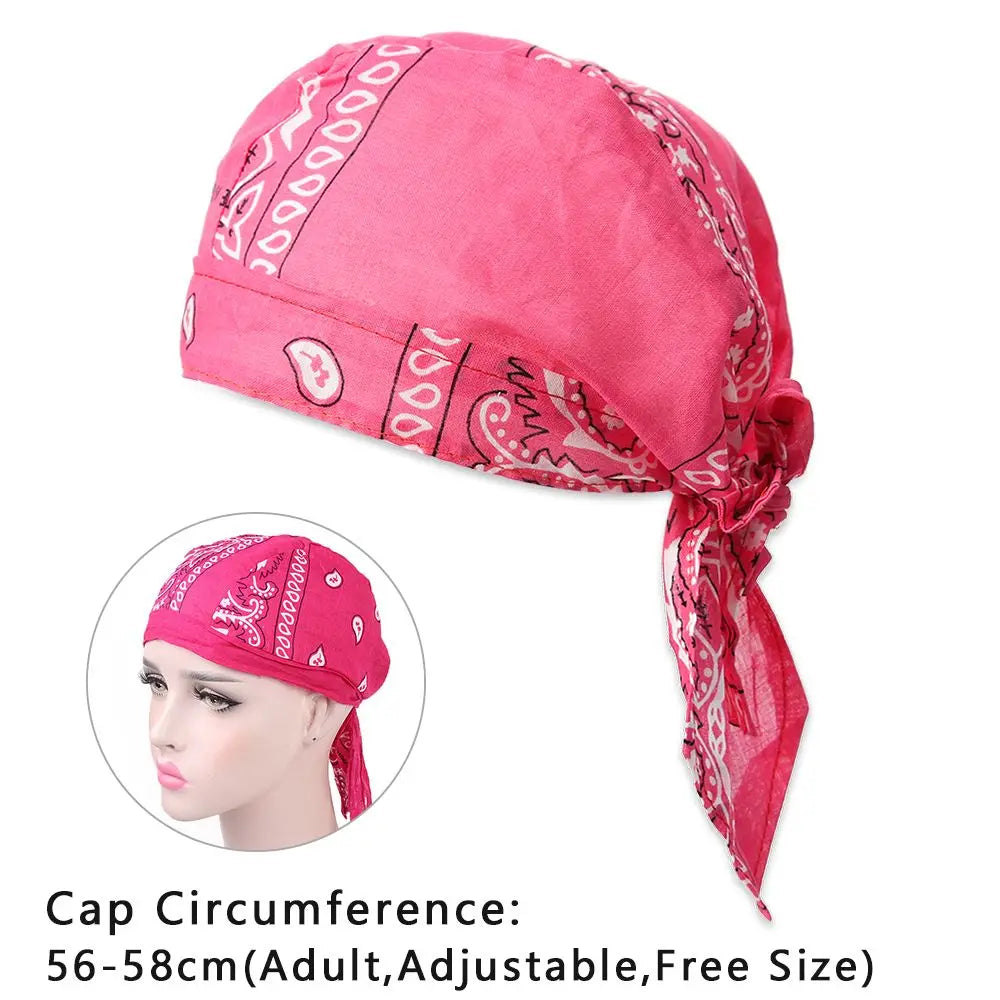 Pañuelo Bandana Tipo Pirata Unisex de Algodón Secado Rápido