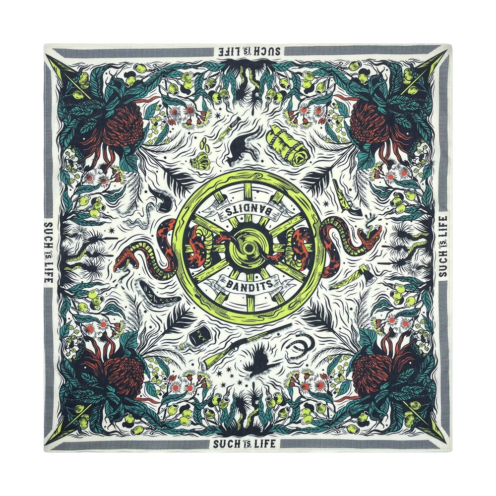 Bandana Cuadrada de Algodón con Estampado Hip Hop Skull Unisex