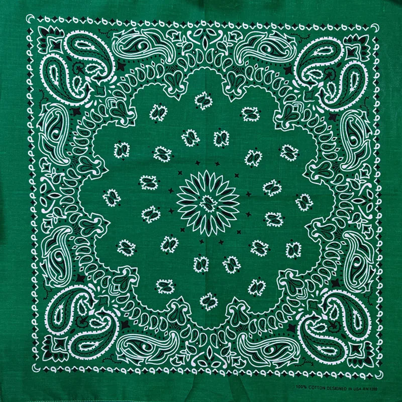 Bandana de Algodón 100% Estampado Paisley 55x55cm Unisex
