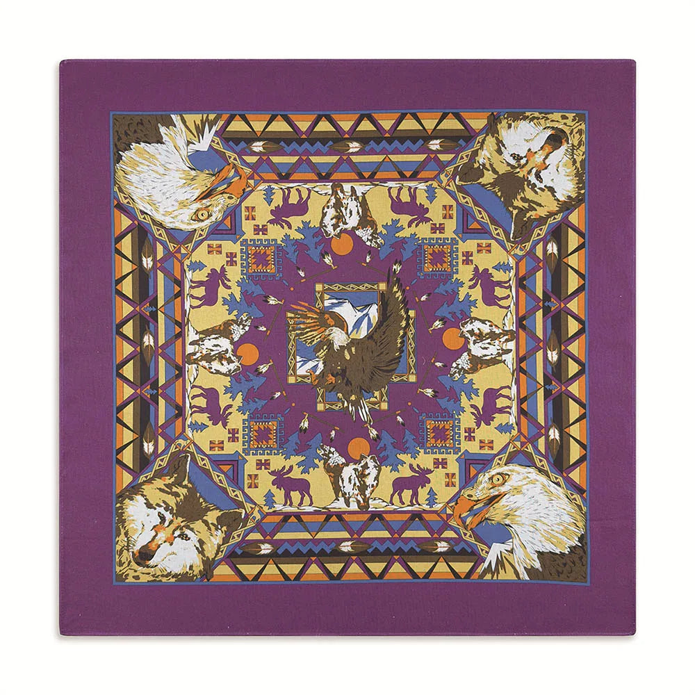 Bandana Cuadrada de Algodón con Estampado Hip Hop Skull Unisex