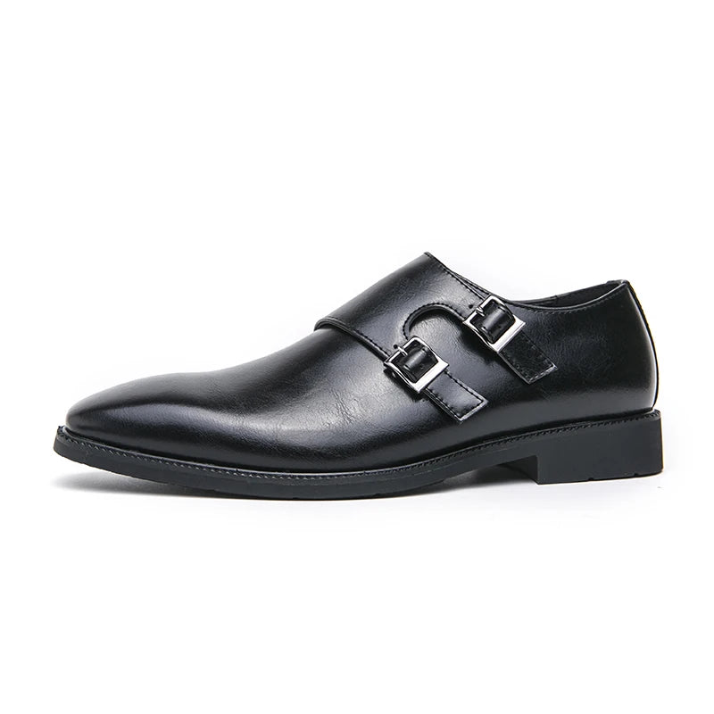 Zapatos Oxford para Hombre de Doble Correa con Hebillas