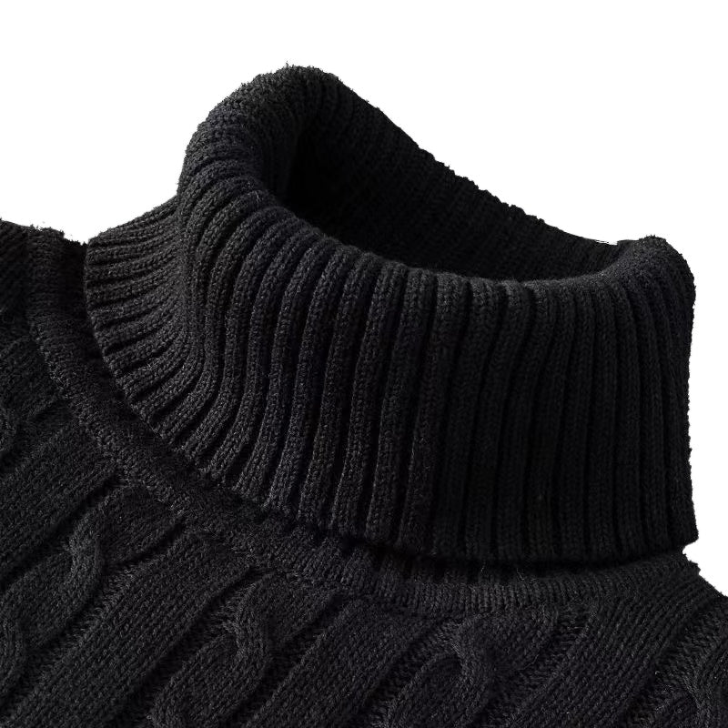Jersey para Hombre Ajustado de Punto con Cuello Alto