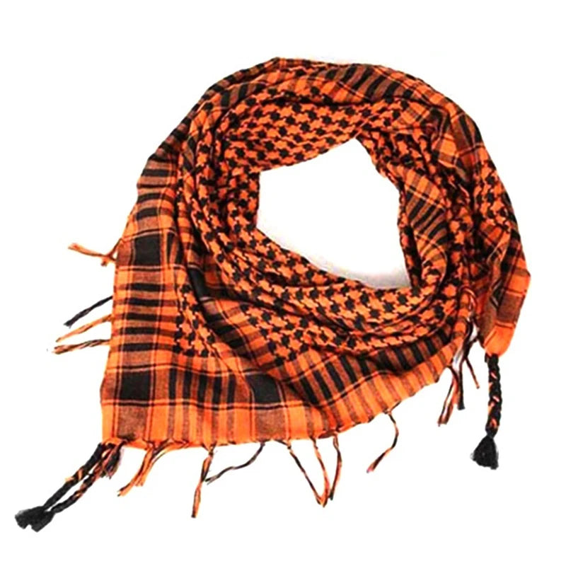 Pañuelo Árabe Táctico Ligero Unisex Bufanda Estilo Keffiyeh Primavera-Verano