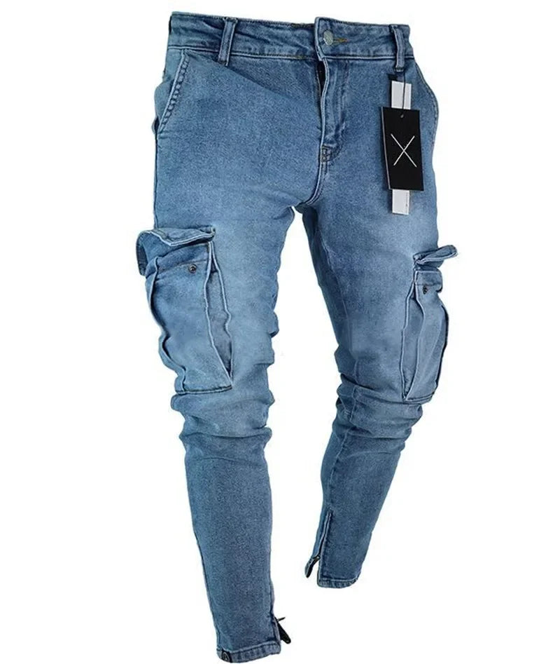 Pantalones Vaqueros Rotos de Hombre Ajustados