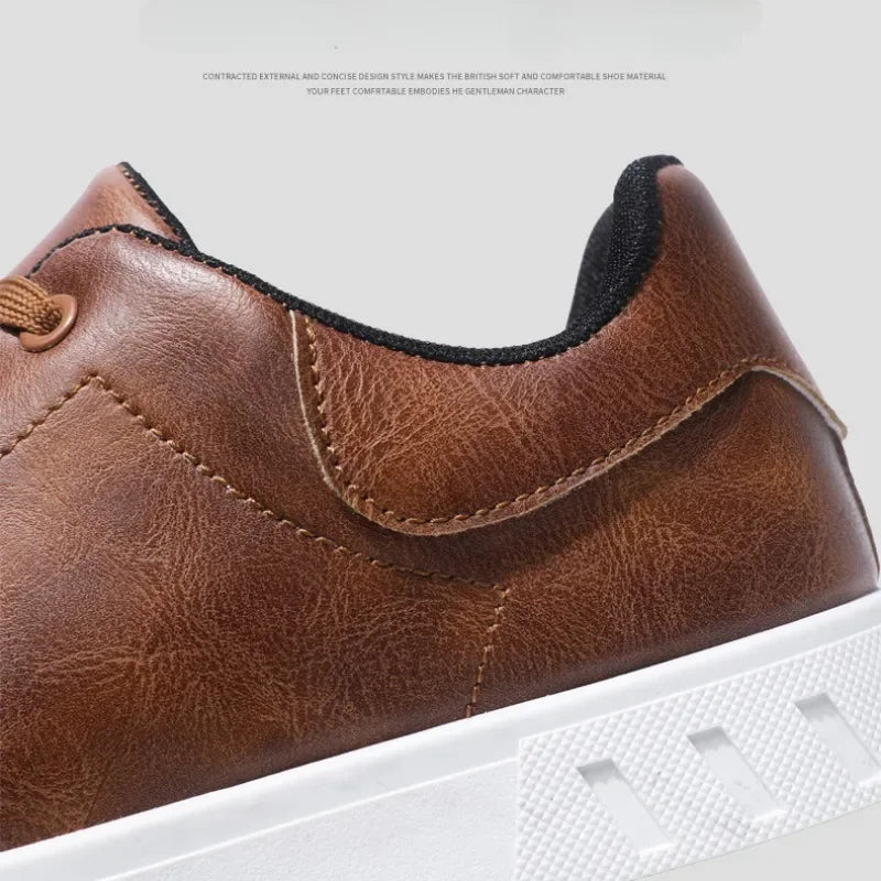 Zapatillas de Vestir de Cuero para Hombre Casual Estilo Británico