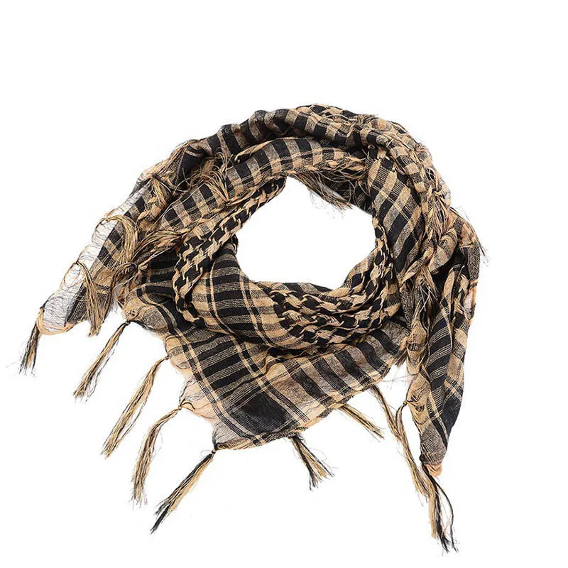 Pañuelo Árabe Táctico Ligero Unisex Bufanda Estilo Keffiyeh Primavera-Verano