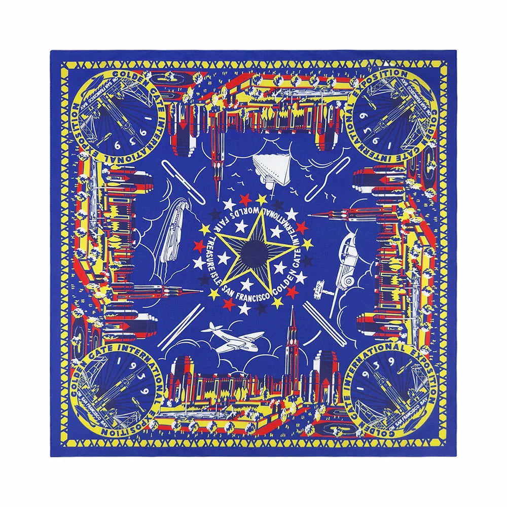 Bandana Cuadrada de Algodón con Estampado Hip Hop Skull Unisex
