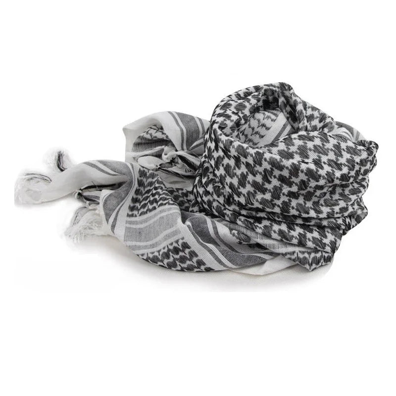 Pañuelo Árabe Shemagh Keffiyeh Algodón Bufanda Táctica Unisex de Invierno