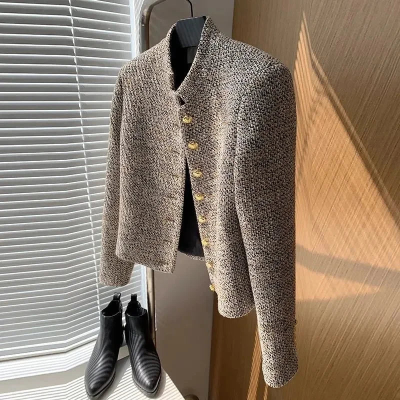 Chaqueta Corta Mujer Elegante Blazer con Botones Oficina
