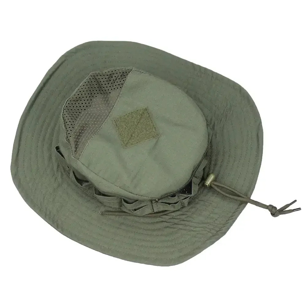 Gorra Boonie Táctica Camuflaje para Hombre con Ala Ancha y Protección Solar