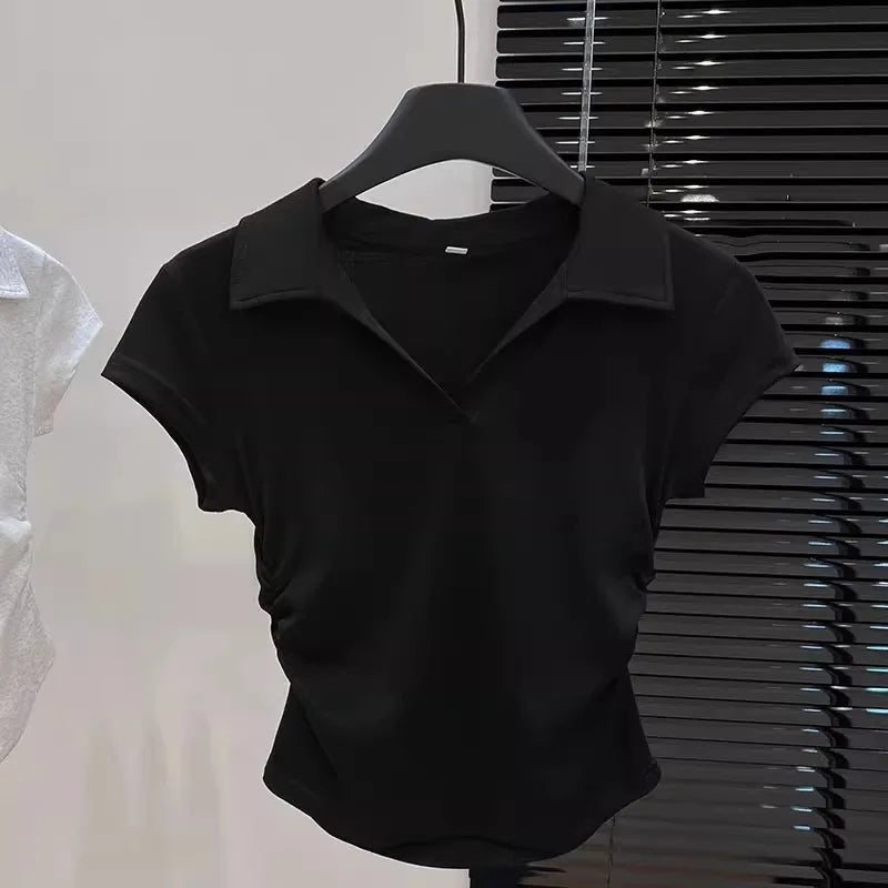 Camiseta Polo Mujer Slim Fit Manga Corta Casual