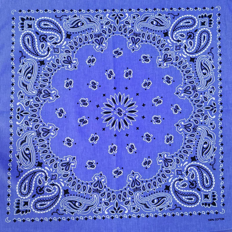 Bandana de Algodón 100% Estampado Paisley 55x55cm Unisex