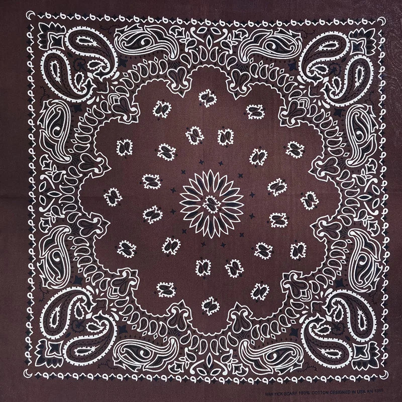 Bandana de Algodón 100% Estampado Paisley 55x55cm Unisex