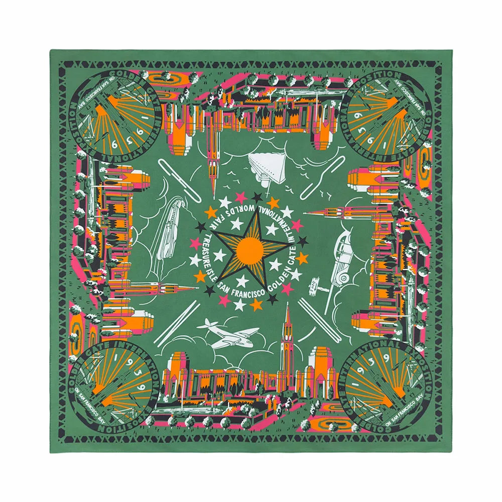 Bandana Cuadrada de Algodón con Estampado Hip Hop Skull Unisex