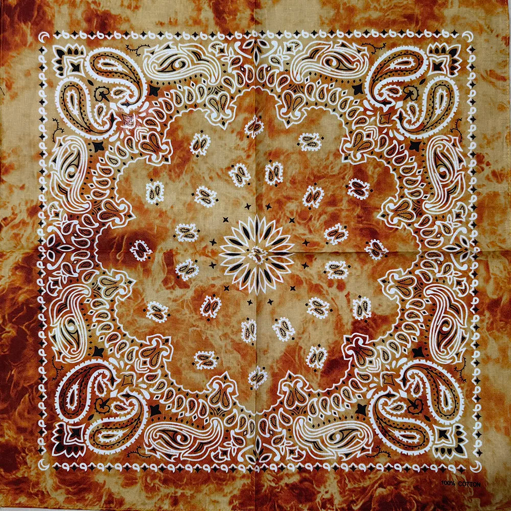 Bandana de Algodón 100% Estampado Paisley 55x55cm Unisex
