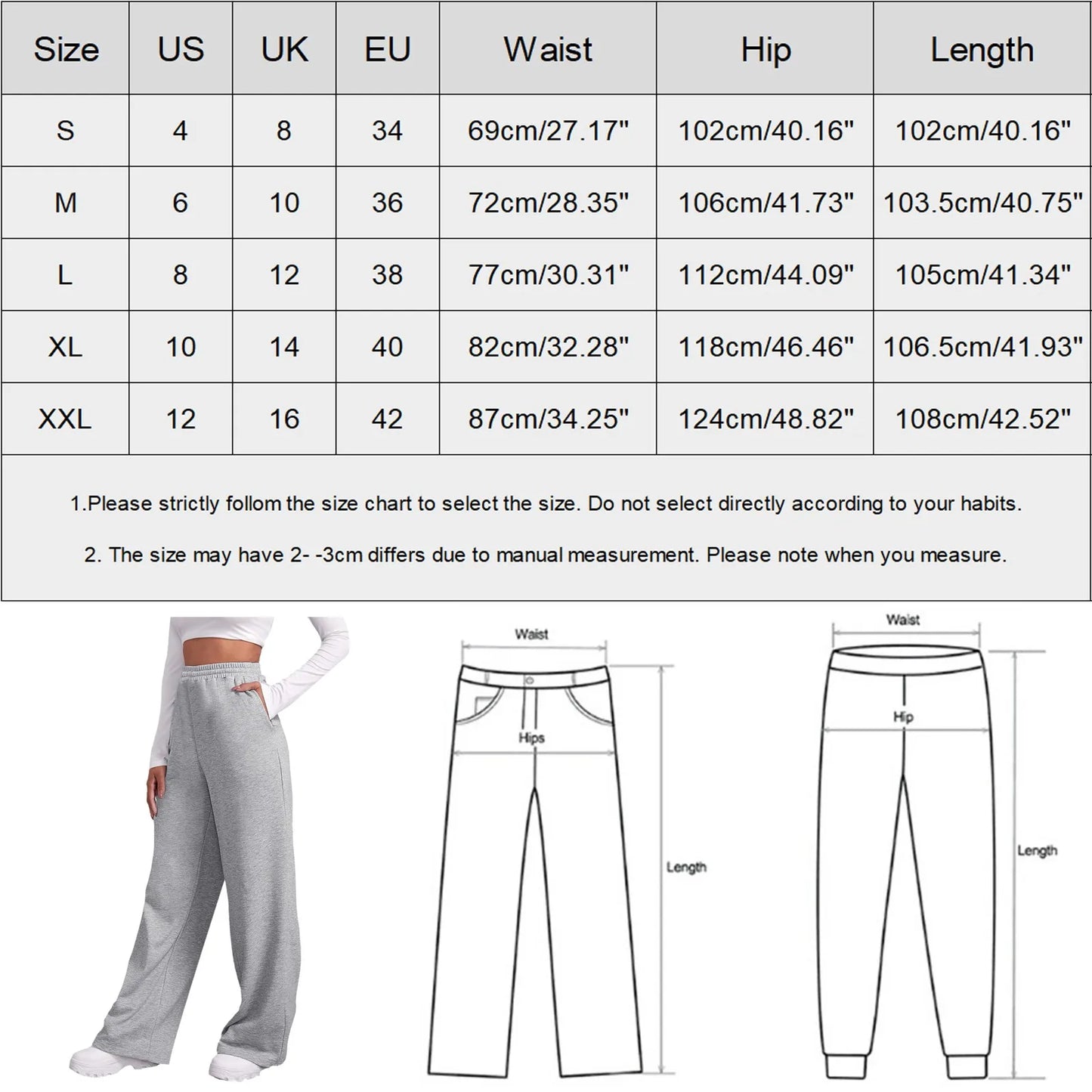 Pantalón Jogger de Mujer Chándal Elástico Holgado