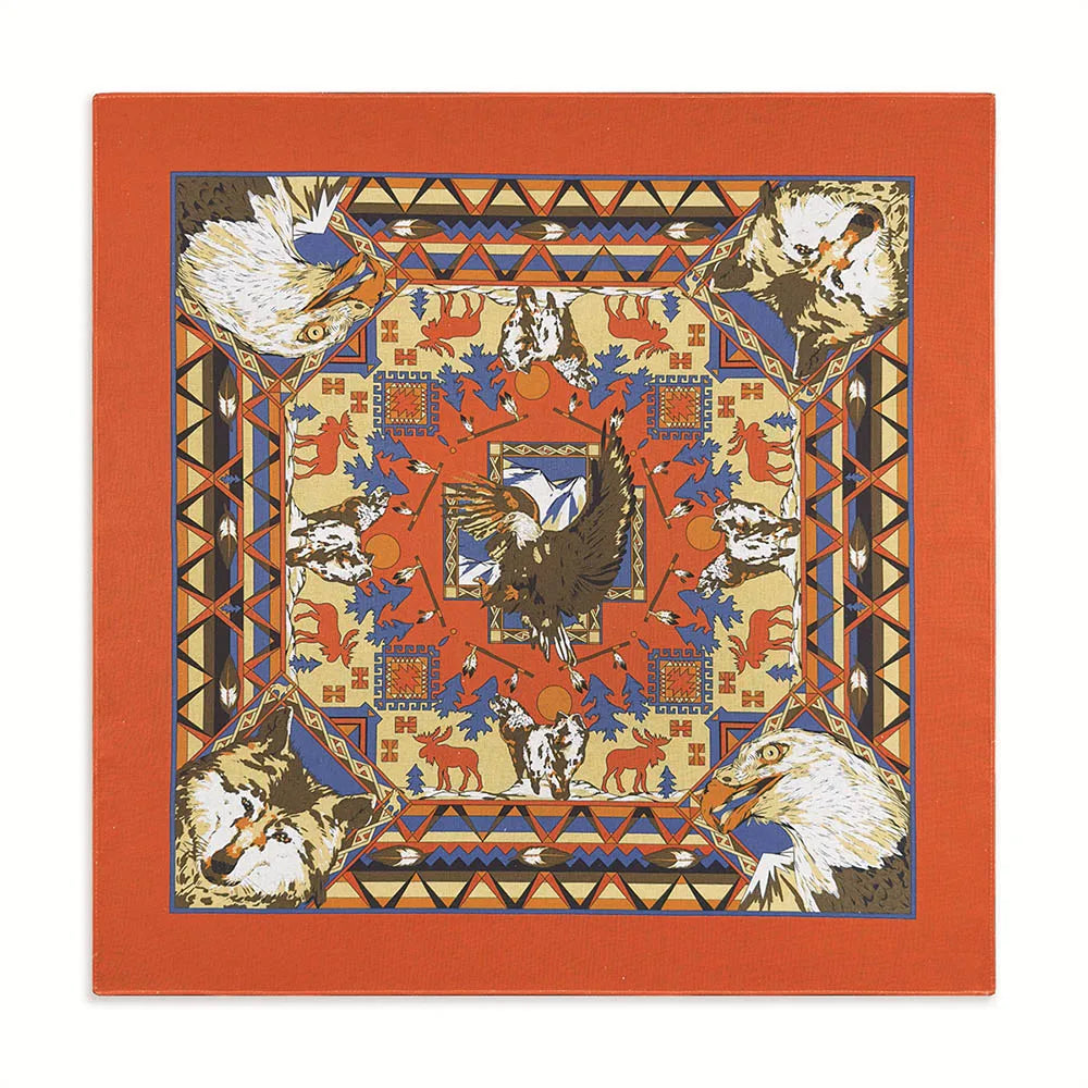 Bandana Cuadrada de Algodón con Estampado Hip Hop Skull Unisex