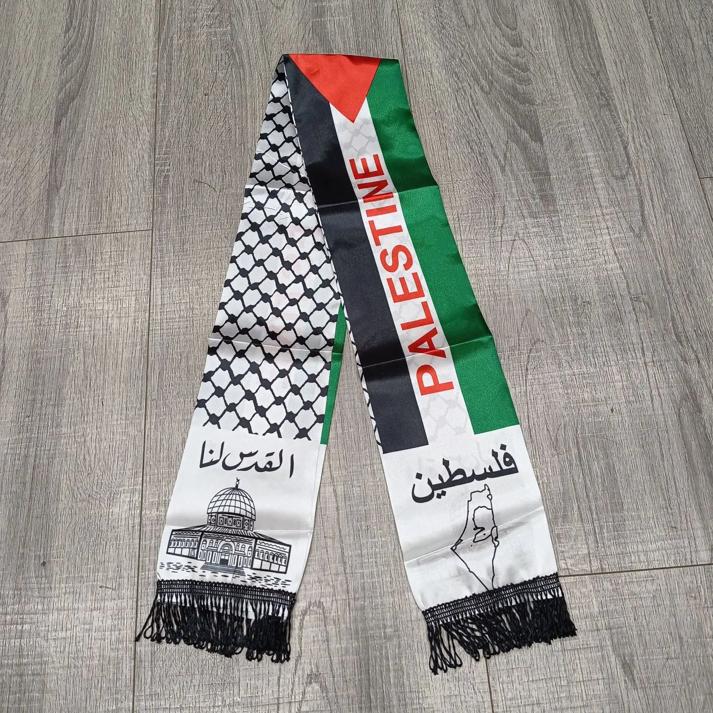 Pañuelo Personalizado con Bandera de Palestina | 14x130 cm Satinado