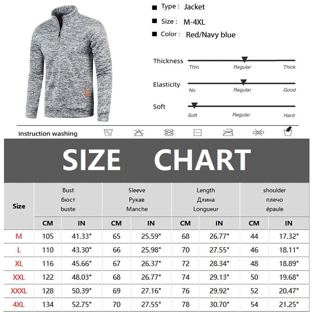 Jersey para Hombre con Media Cremallera de Cuello Alto