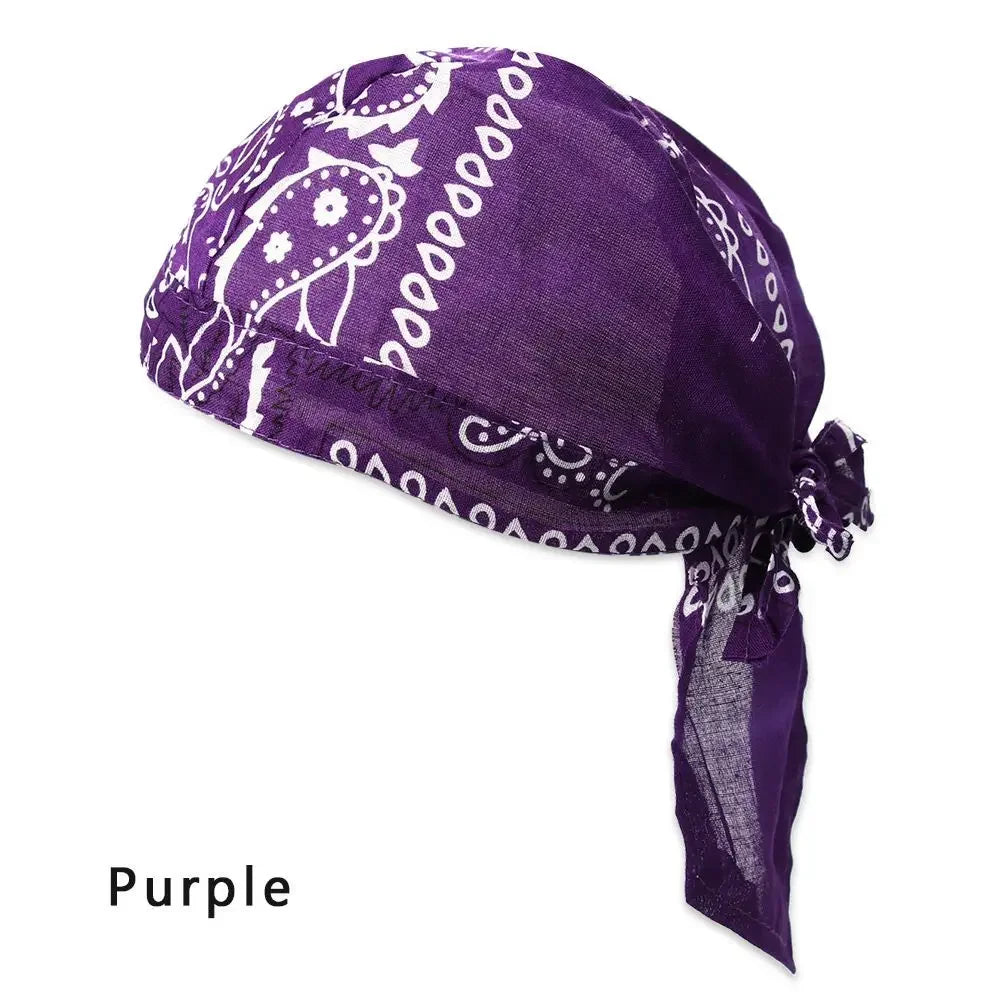 Pañuelo Bandana Tipo Pirata Unisex de Algodón Secado Rápido