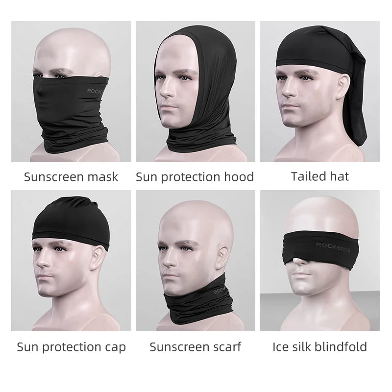 Braga Cuello de Seda Transpirable con Protección Solar para Ciclismo