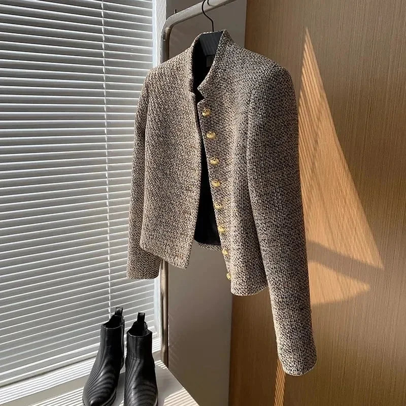 Chaqueta Corta Mujer Elegante Blazer con Botones Oficina