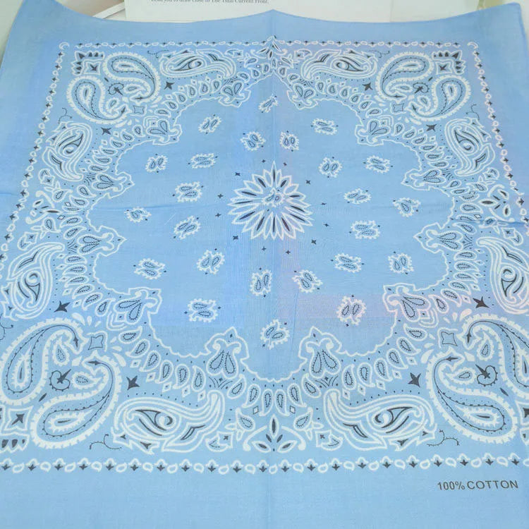 Bandana de Algodón 100% Estampado Paisley 55x55cm Unisex