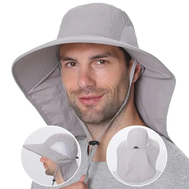Sombrero de Ala Ancha Unisex con Protección Solar y Cuello | Outdoor