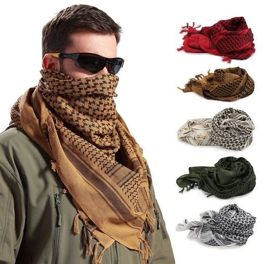 Pañuelo Árabe Táctico Ligero Unisex Bufanda Estilo Keffiyeh Primavera-Verano
