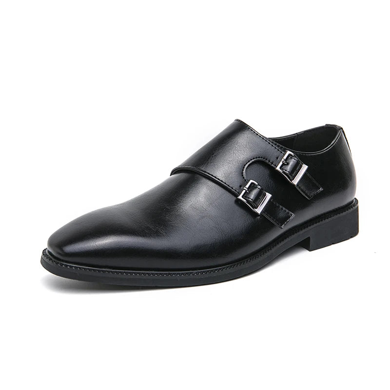 Zapatos Oxford para Hombre de Doble Correa con Hebillas