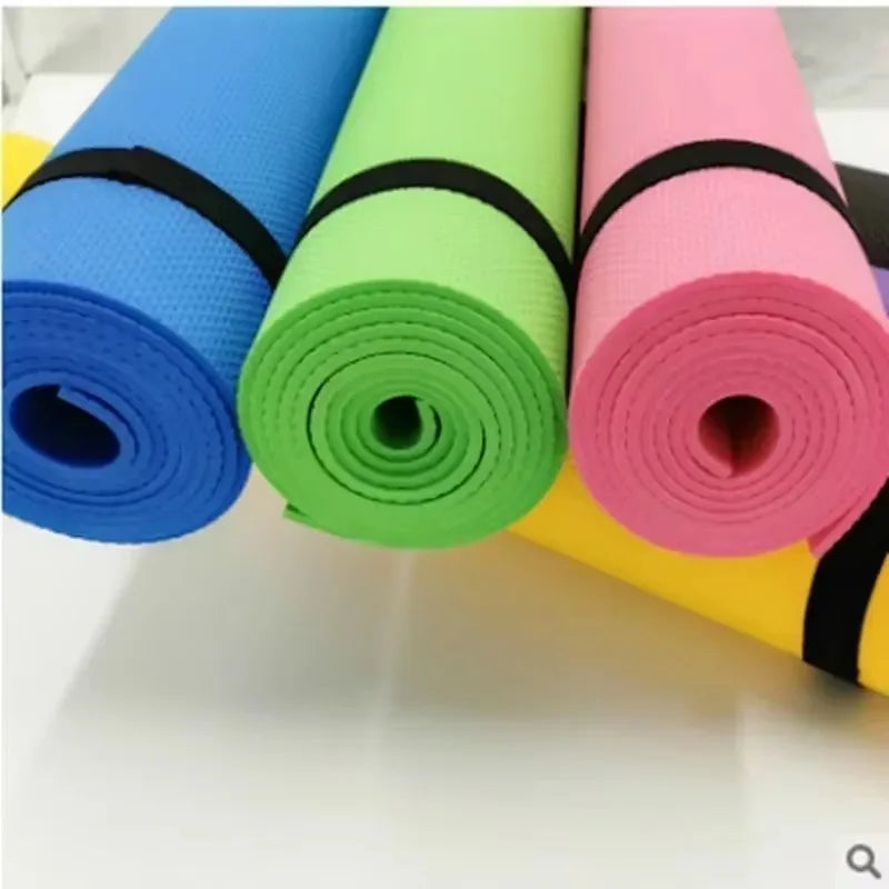Esterillas de Yoga de 4 mm de Grosor, 173 cm x 61 cm, Antideslizantes para Ejercicios de Fitness