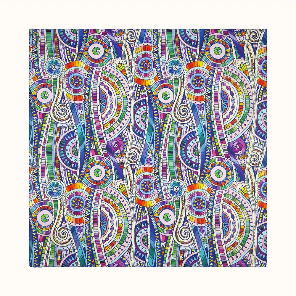 Bandana Cuadrada de Algodón con Estampado Hip Hop Skull Unisex