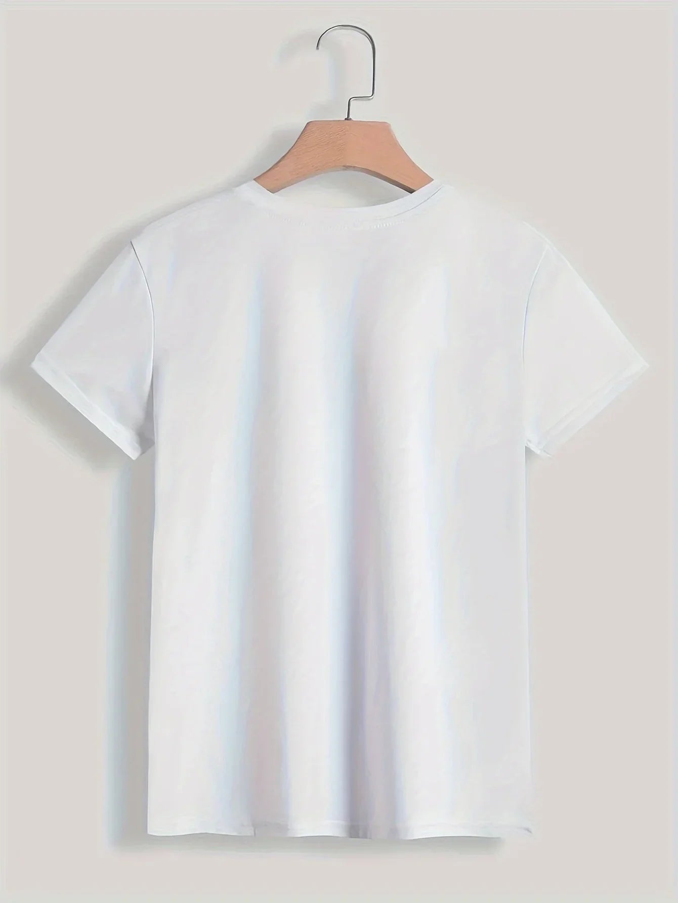 Camiseta Mujer París Estampada Manga Corta Cuello Redondo