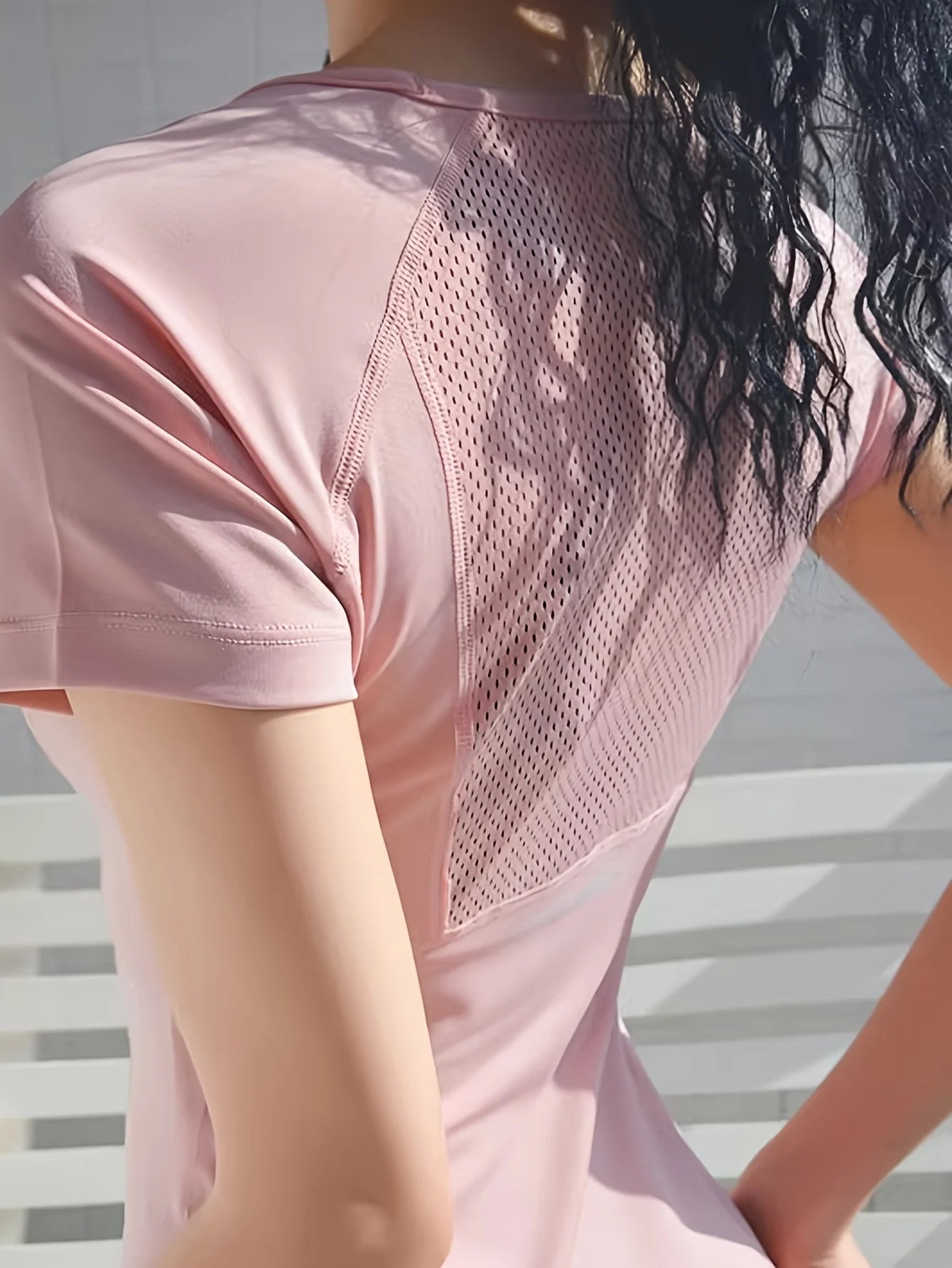 Camiseta Deportiva Mujer Transpirable Manga Corta Fitness