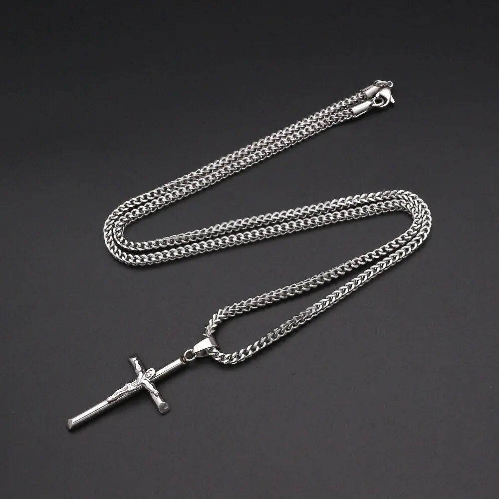 Sterling Silver Layered Cross Necklace - High Trend Coture