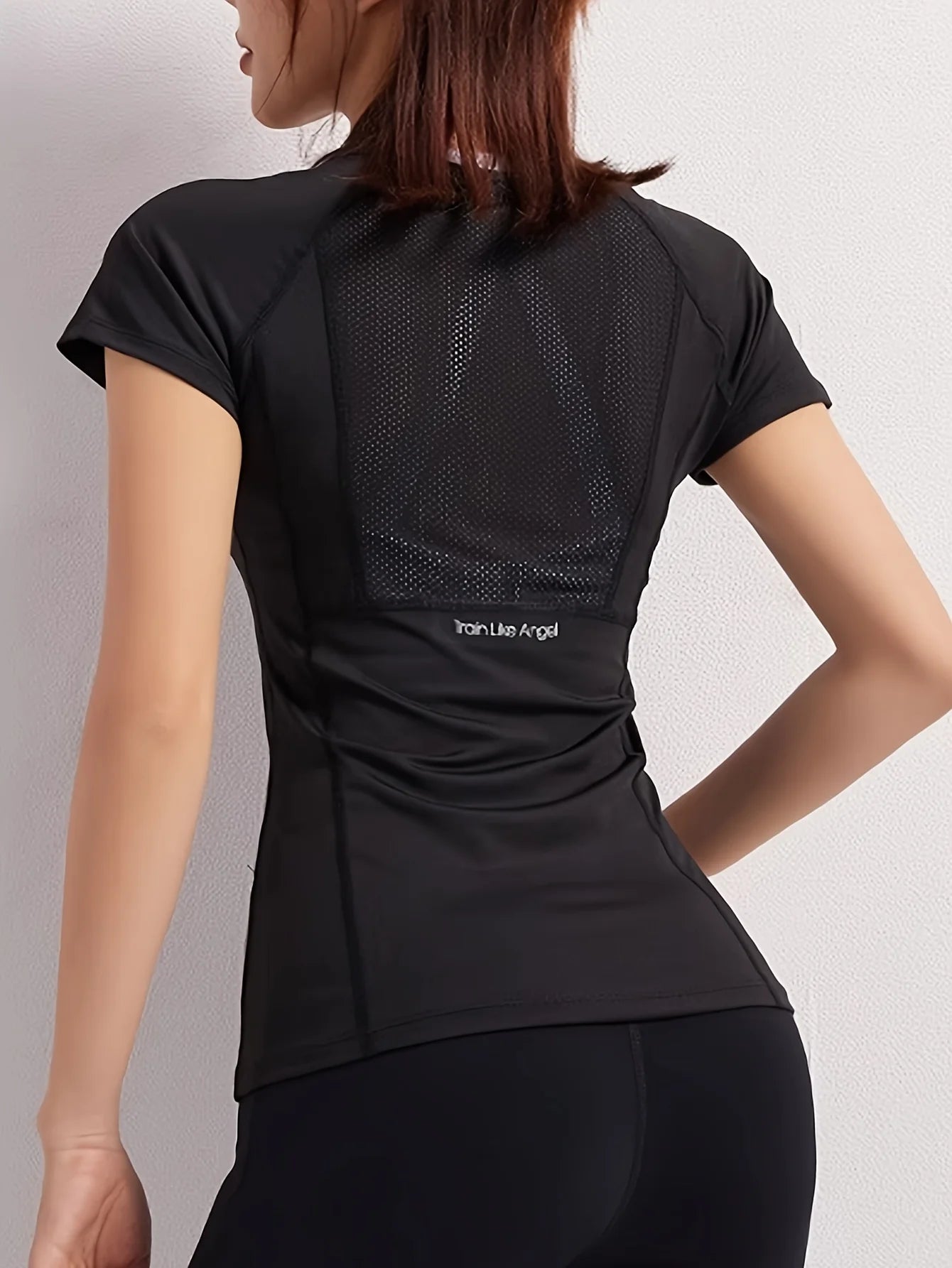 Camiseta Deportiva Mujer Transpirable Manga Corta Fitness