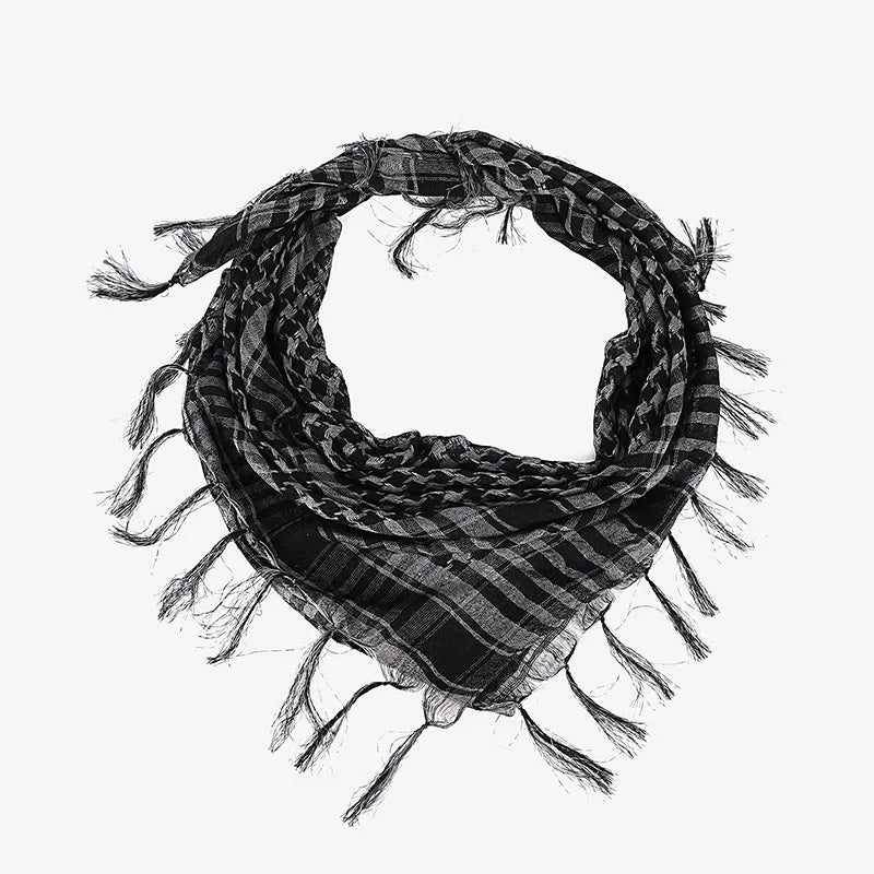 Pañuelo Árabe Táctico Ligero Unisex Bufanda Estilo Keffiyeh Primavera-Verano