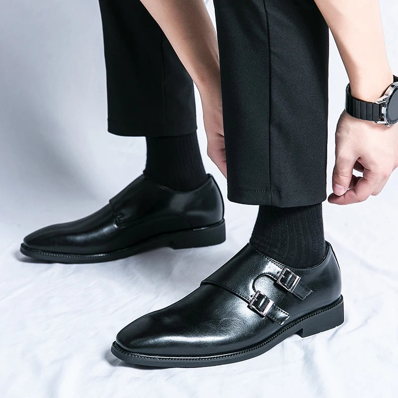 Zapatos Oxford para Hombre de Doble Correa con Hebillas