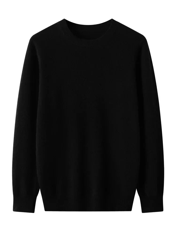 Jersey de Lana Merino 100% para Hombre con Cuello Redondo