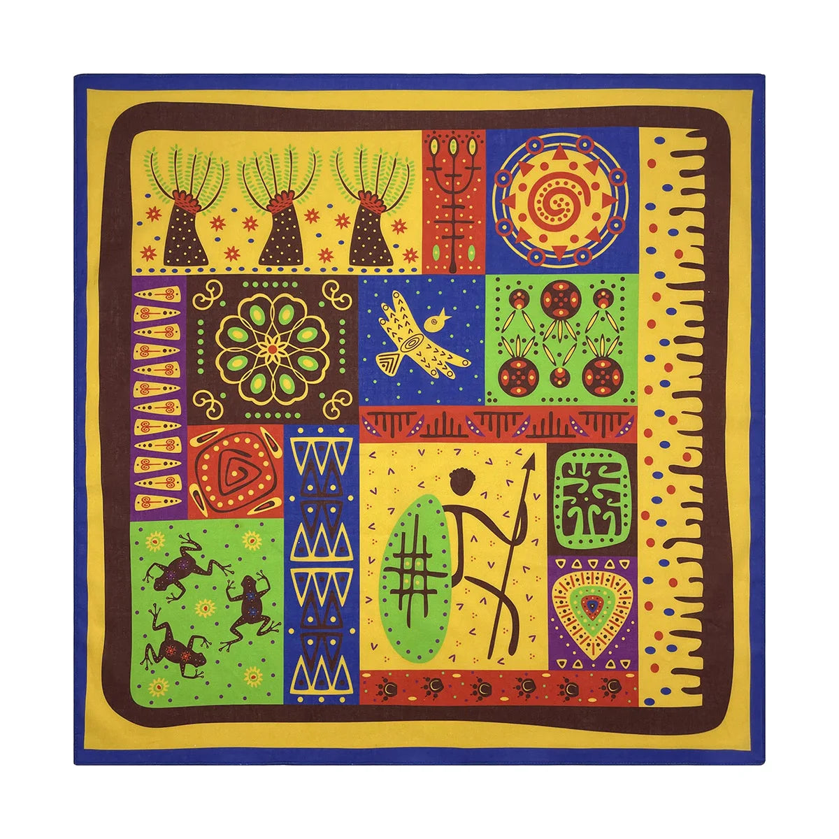 Bandana Cuadrada de Algodón con Estampado Hip Hop Skull Unisex