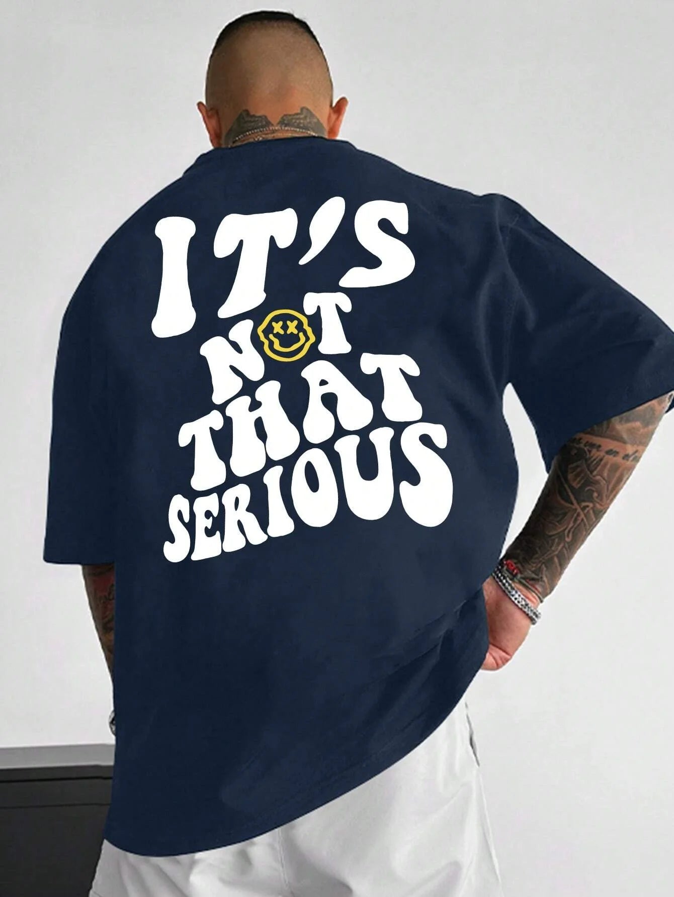 Camiseta de Manga Corta Estampada Oversize It´s Not That Serious - High Trend Coture