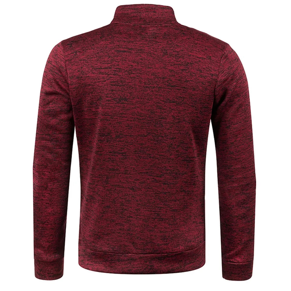 Jersey para Hombre con Media Cremallera de Cuello Alto