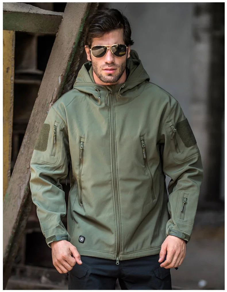 Chaqueta Táctica Militar para Hombre Corta Vientos e Impermeable