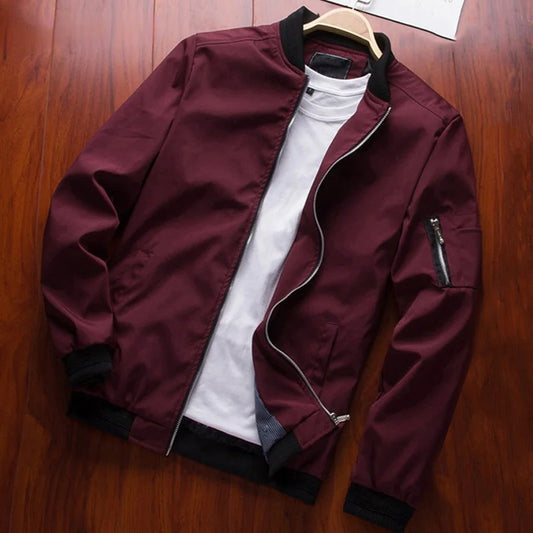 Chaqueta Bomber para Hombre Ligera Estilo Aviador
