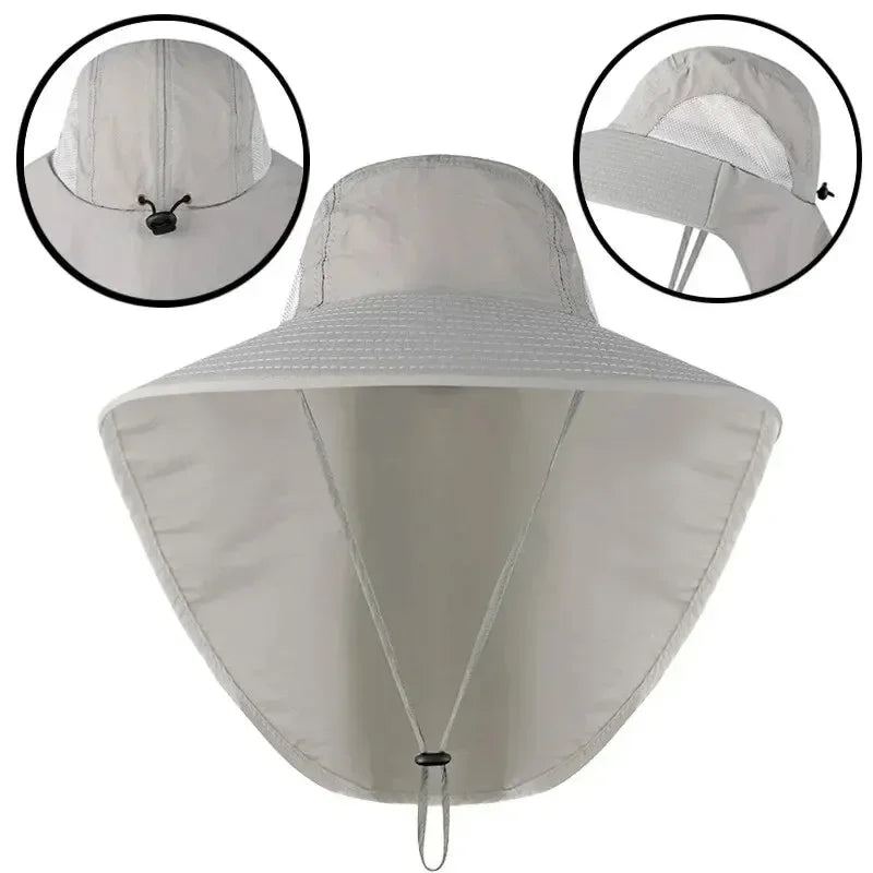 Sombrero de Ala Ancha Unisex con Protección Solar y Cuello | Outdoor